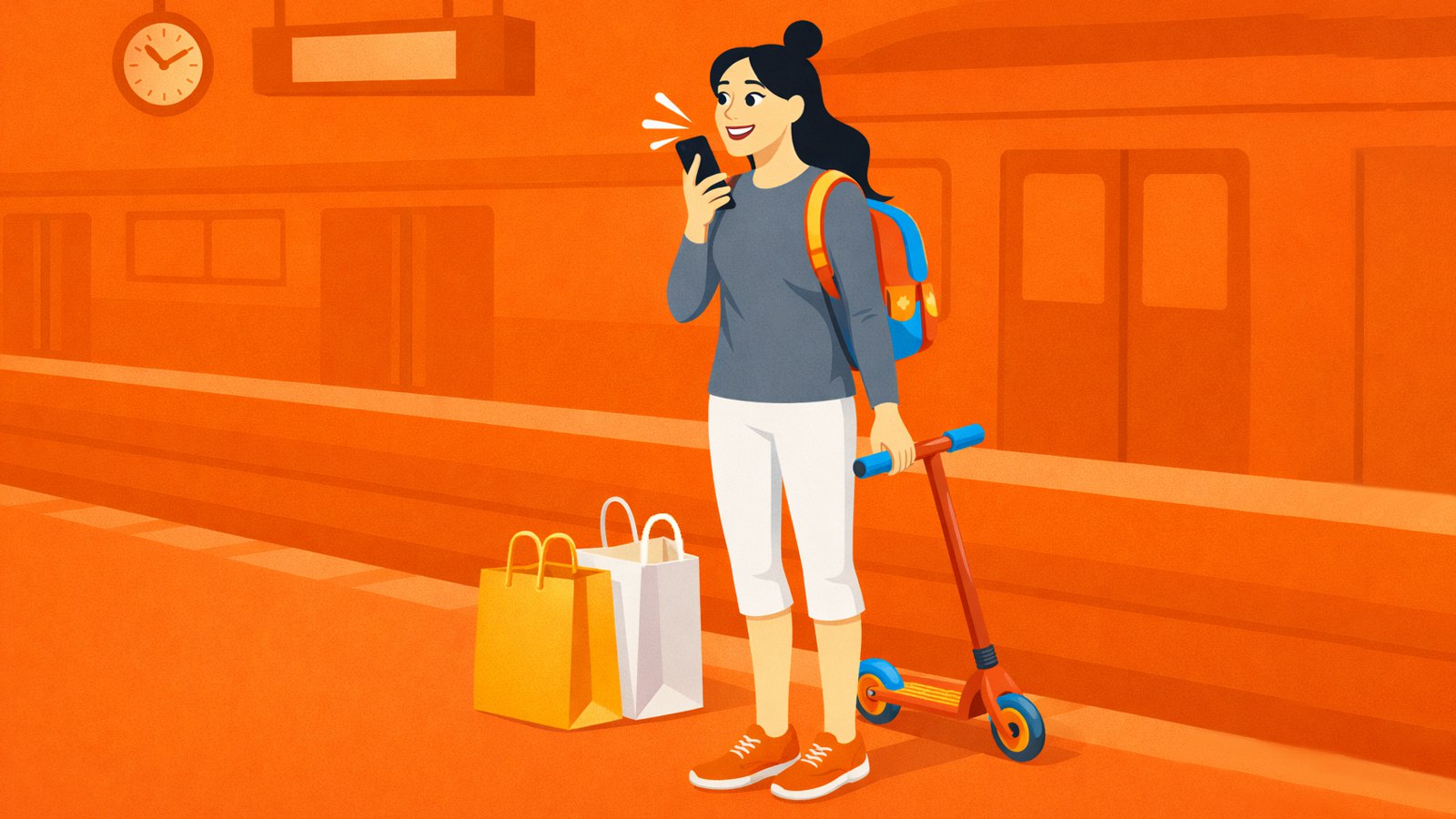 Sarah Chen — working mom using PlancyAI Memos on the go